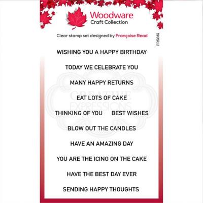 Creative Expressions Woodware Clear Stamp Singles - Birthday Strips